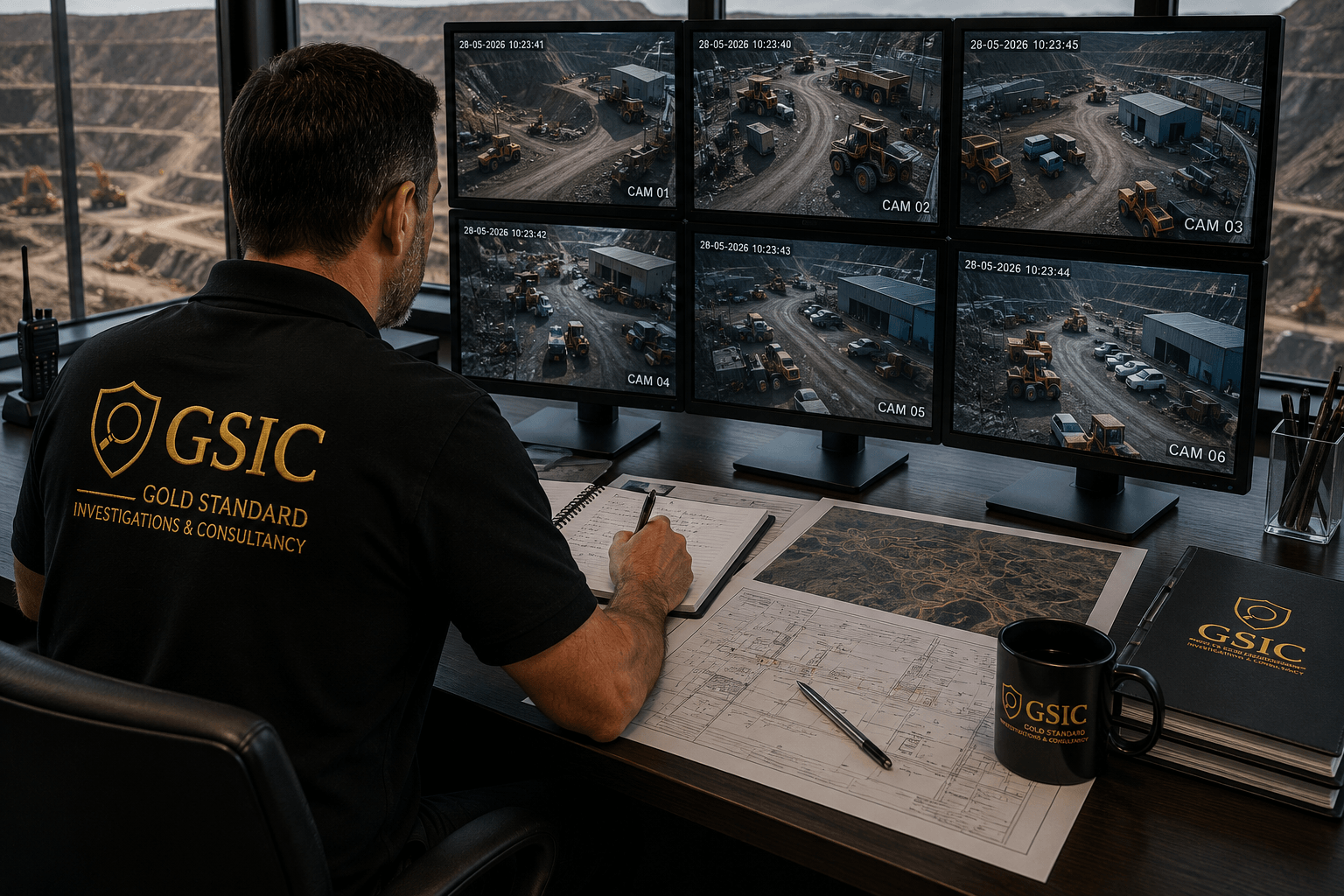 CCTV operator monitoring activity across an Australian mining operation