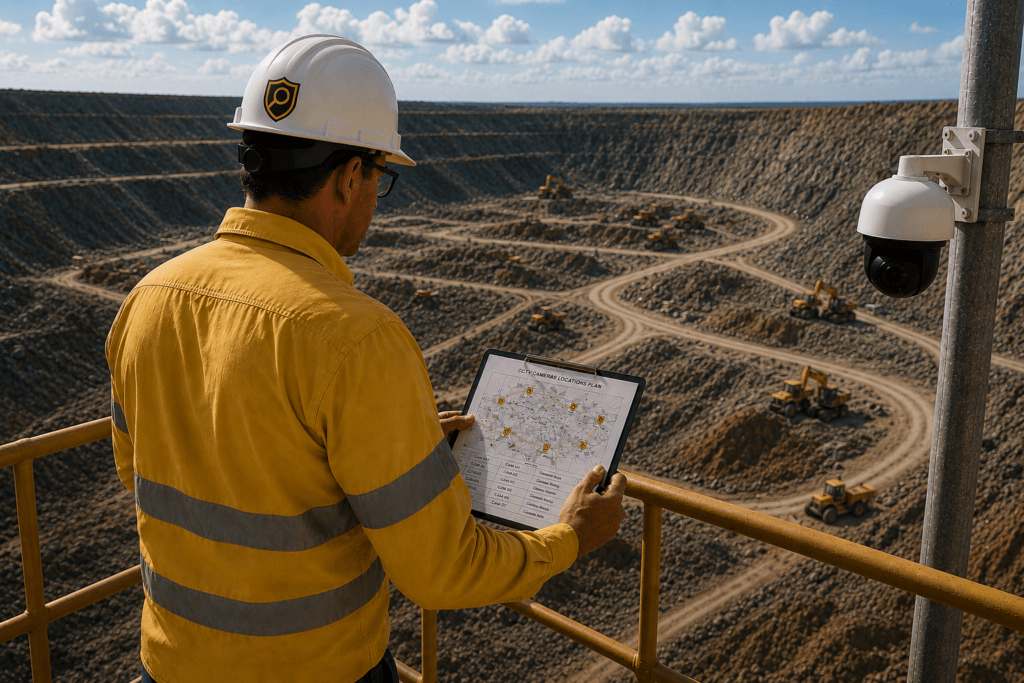Reviewing CCTV camera placement against mine site operations and security risks