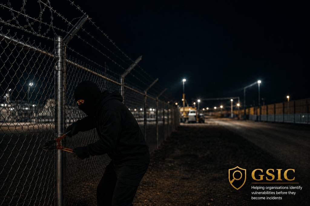 Unauthorised person attempting to gain entry to an Australian mine site