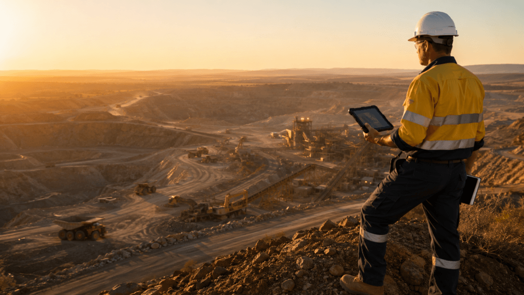 Australian mining operation illustrating access points, routines and areas where hostile reconnaissance may occur