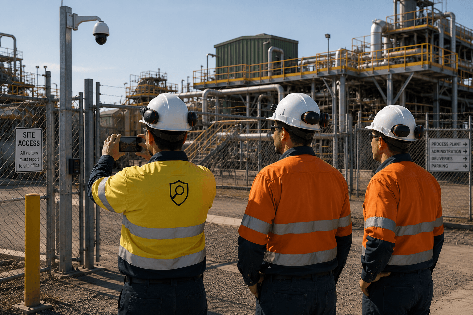 GSIC consultant inspecting mine site security infrastructure during an independent risk assessment